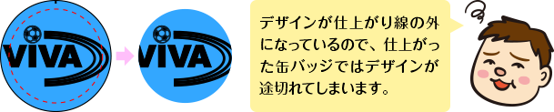 デザインが途切れてしまう