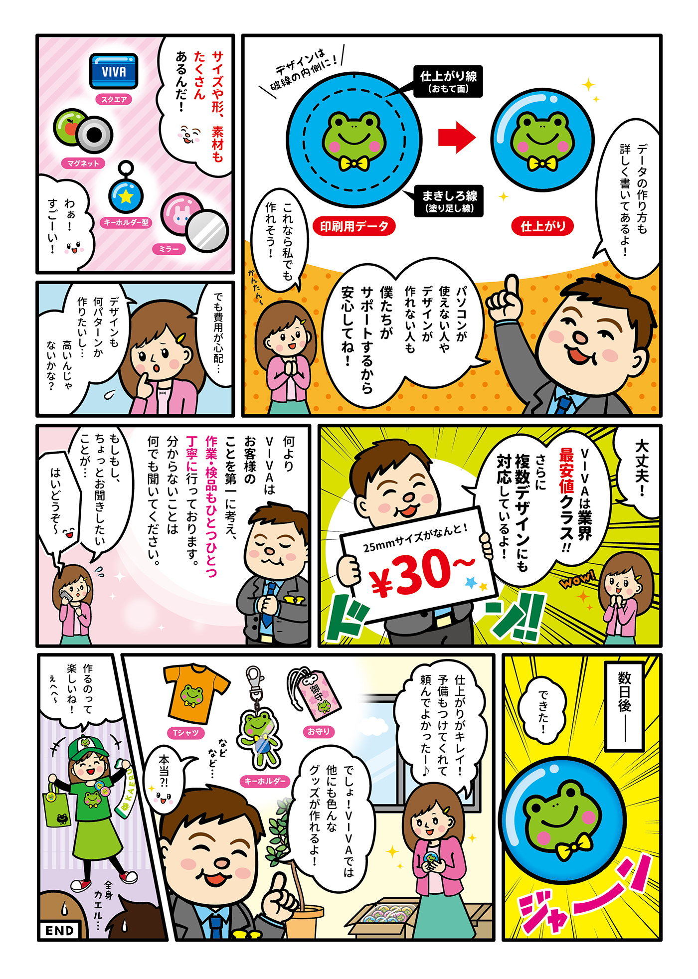 スーパー缶バッジについてのマンガ